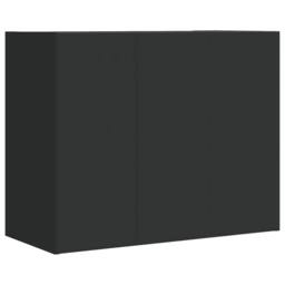 Berkfield Home Wall Cabinet Black 75x35x60 cm Engineered Wood - Size: 75 x 35 x 60 cm - thumbnail 6