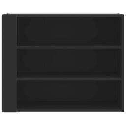 Berkfield Home Wall Cabinet Black 75x35x60 cm Engineered Wood - Size: 75 x 35 x 60 cm - thumbnail 4