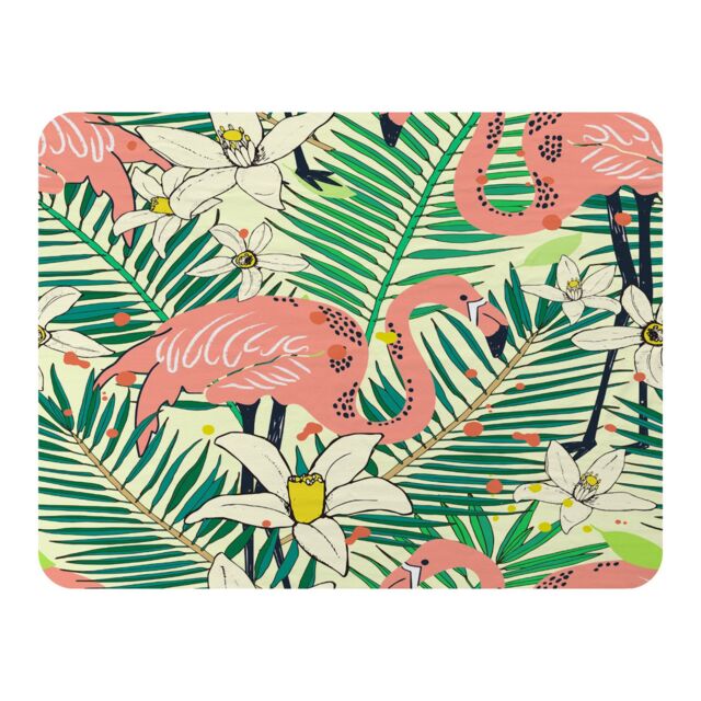 Benjamin Tate Design palm leaves Designer Blanket in Natural - Size: 120 cm x 150 cm - image 1