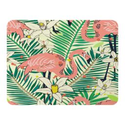 Benjamin Tate Design palm leaves Designer Blanket in Natural - Size: 120 cm x 150 cm - thumbnail 1