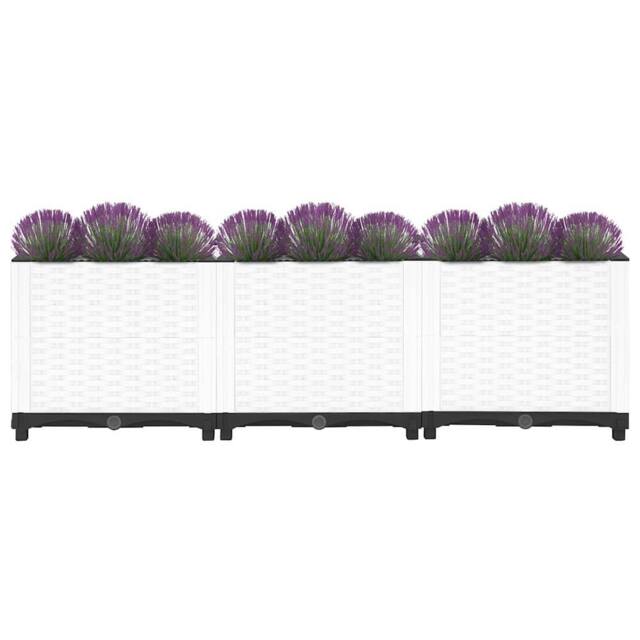 Berkfield Home Raised Bed 120x40x38 cm Polypropylene in White - Size: 120 x 40 x 38 cm - image 1