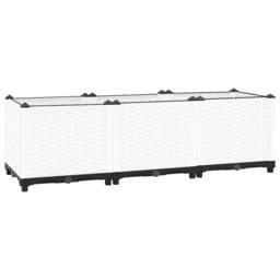 Berkfield Home Raised Bed 120x40x38 cm Polypropylene in White - Size: 120 x 40 x 38 cm - thumbnail 2