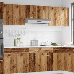 Berkfield Home Hanging Cabinet Lyon Old Wood 40x31x60 cm Engineered Wood in Brown - Size: 40 x 31 x 60 cm - thumbnail 3