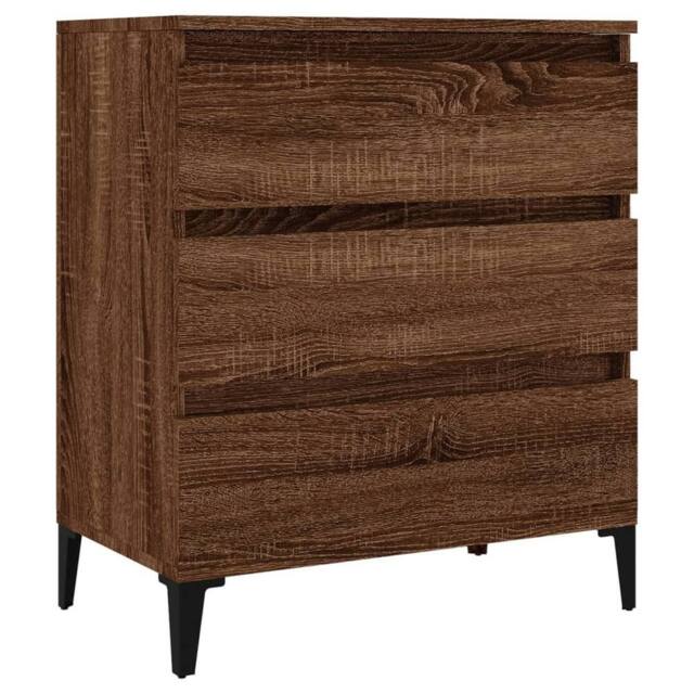 Berkfield Home Sideboard Brown Oak 60x35x70 cm Engineered Wood - Size: 60 x 35 x 70 cm - image 1