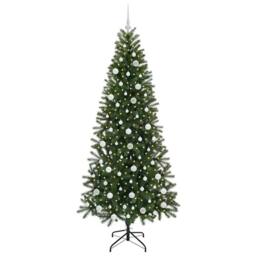 Berkfield Home Artificial Christmas Tree with 300 LEDs Green 210 cm PE & PVC - thumbnail 3