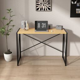 MCC Direct Miami FlexiDesk: The Ultimate No-Assembly Folding Solution - 80 in Natural - thumbnail 2