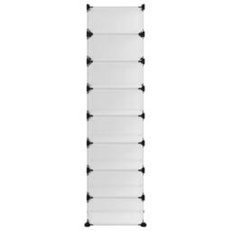 Berkfield Home Shoe Rack Transparent 93x36.5x140 cm PP in Clear - thumbnail 4