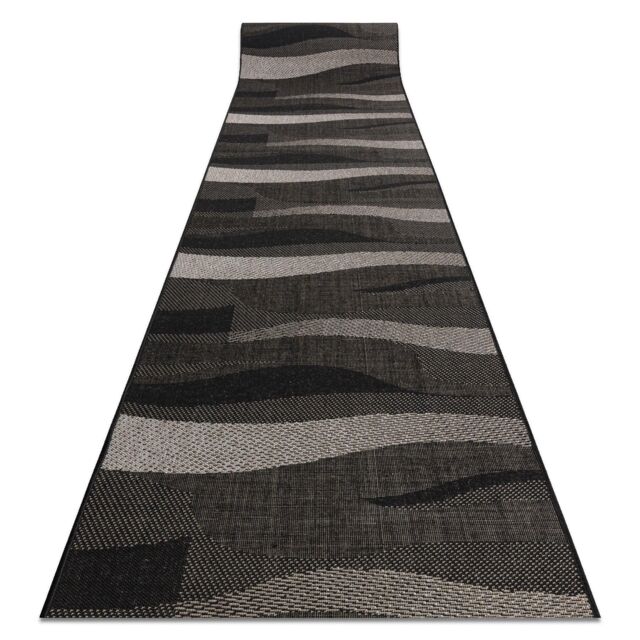 RugsX Sizal Floorlux Runner in Black - Size: 100 cm x 380 cm - image 1