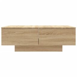 Berkfield Home Coffee Table Sonoma Oak 90x60x31 cm Engineered Wood in Brown - Size: 90 x 60 x 31 cm - thumbnail 4