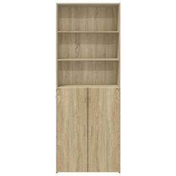 Berkfield Home Highboard Sonoma Oak 70x42.5x185 cm Engineered Wood in Brown - thumbnail 4