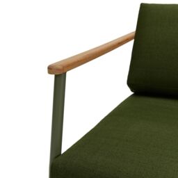 Home Detail Porta Aluminium Garden Conversation Set with Teak Wood Accents in Green - thumbnail 5