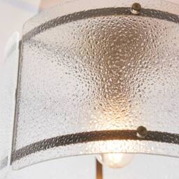 Pagazzi Traynor Clear & Antique Brass Flush Ceiling Light - thumbnail 6