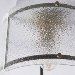 Pagazzi Traynor Clear & Antique Brass Flush Ceiling Light - thumbnail 7