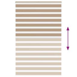 Berkfield Home Zebra Blind Sand Brown 145x230 cm Fabric Width 140.9 cm Polyester in Light Brown - thumbnail 5