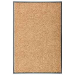 Berkfield Home Pliable Doormat Washable Cream 60x90 cm in Tan - thumbnail 2