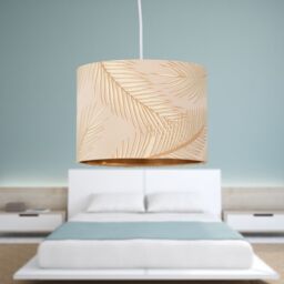 First Choice Lighting Set of 2 Tropica - Champagne Gold Detail 25cm Pendant or Lamp Shades - thumbnail 8