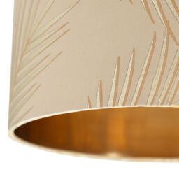 First Choice Lighting Set of 2 Tropica - Champagne Gold Detail 25cm Pendant or Lamp Shades - thumbnail 4