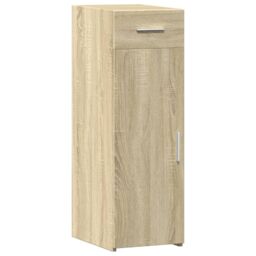 Berkfield Home Sideboard Sonoma Oak 30x42.5x93 cm Engineered Wood in Brown - thumbnail 2