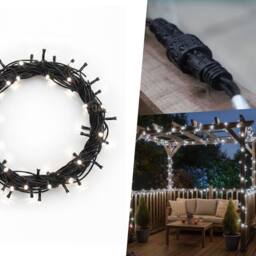 Pegdev LED String Lights Cool White Black Rubber IP65 Outdoor Indoor 5m - thumbnail 4