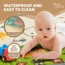 Yum Yums 200x150cm Soft Waterproof Baby Play Mat - My Animal Friends Design - Size: 200x150 cm - thumbnail 4