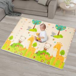 Yum Yums 200x150cm Soft Waterproof Baby Play Mat - My Animal Friends Design - Size: 200x150 cm