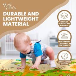 Yum Yums 200x150cm Soft Waterproof Baby Play Mat - My Animal Friends Design - Size: 200x150 cm - thumbnail 5