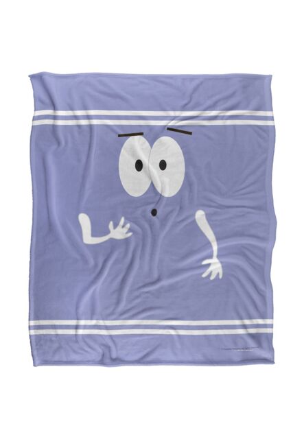 South Park Towelie Surprised Silky Touch Super Soft Throw Blanket 152 X 127 cm in White - image 1