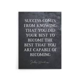 "Artery8 Basketball Quote John Wooden Success Canvas Wall Art Print in Grey - Size: W18"" x H24""" - thumbnail 1