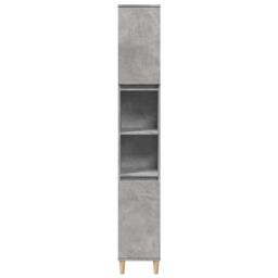 Berkfield Home 3 Piece Bathroom Furniture Set Concrete Grey Engineered Wood - thumbnail 5