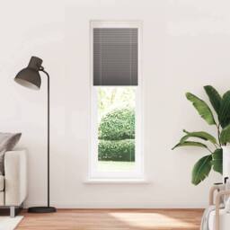 Berkfield Home Pleated Blind Anthracite 55x200 cm Fabric Width 54.4 cm Polyester in Dark Grey - thumbnail 1