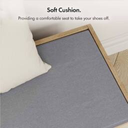 Havendro Cream Shoe Storage Bench with Seat 4 Shelves Hallway - thumbnail 4