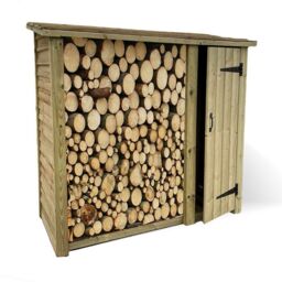 Churnet Valley Garden Furniture Ltd Heavy Duty Logstore with Tool Shed Kindling - Min. Assembly Required in Brown - thumbnail 1