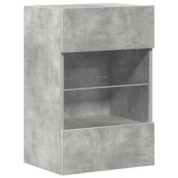 Berkfield Home TV Wall Cabinets with LED Lights 2 pcs Concrete Grey 40x30x60.5 cm - thumbnail 6