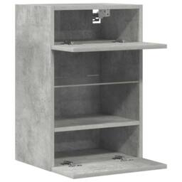 Berkfield Home TV Wall Cabinets with LED Lights 2 pcs Concrete Grey 40x30x60.5 cm - thumbnail 7