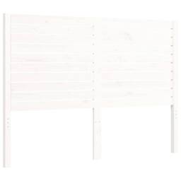 Berkfield Home Beautiful Bed Frame with Headboard White 140x200 cm Solid Wood - thumbnail 8