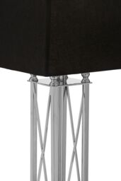 Orsina Black & Silver Table Lamp, Granite Base Accent Lamp with Fabric Shade, Stainless Steel Body - thumbnail 4