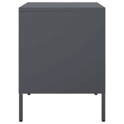 Berkfield Home Bedside Cabinets 2 pcs Anthracite 36x39x50.5 cm Steel in Charcoal - thumbnail 7
