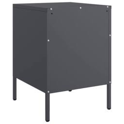 Berkfield Home Bedside Cabinets 2 pcs Anthracite 36x39x50.5 cm Steel in Charcoal - thumbnail 8