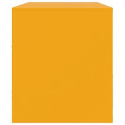 Berkfield Home TV Cabinet Mustard Yellow 99x39x44 cm Steel - Size: 99 x 39 x 44 cm - thumbnail 8
