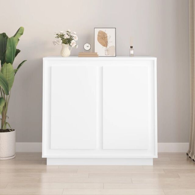Berkfield Home Sideboard White 80x34x75 cm Engineered Wood - Size: 80 x 34 x 75 cm - image 1