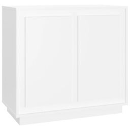 Berkfield Home Sideboard White 80x34x75 cm Engineered Wood - Size: 80 x 34 x 75 cm - thumbnail 2