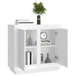 Berkfield Home Sideboard White 80x34x75 cm Engineered Wood - Size: 80 x 34 x 75 cm - thumbnail 4