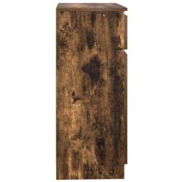 Berkfield Home Sideboard with Drawer Smoked Oak 71x35x84 cm Engineered Wood in Brown - Size: 71 x 35 x 84 cm - thumbnail 7