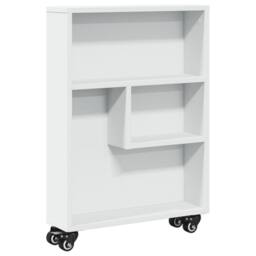 Berkfield Home Narrow Storage Trolley White 48x13x68 cm Engineered Wood - Size: 48 x 13 x 68 cm - thumbnail 1