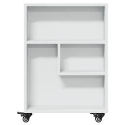 Berkfield Home Narrow Storage Trolley White 48x13x68 cm Engineered Wood - Size: 48 x 13 x 68 cm - thumbnail 4