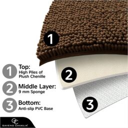 GAVENO CAVAILIA Loop Bath Mat in Brown - thumbnail 4