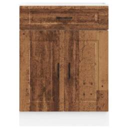 Berkfield Home Kitchen Base Cabinet¬†Porto Old Wood Engineered Wood in Brown - thumbnail 4