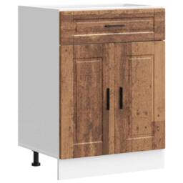 Berkfield Home Kitchen Base Cabinet¬†Porto Old Wood Engineered Wood in Brown - thumbnail 3