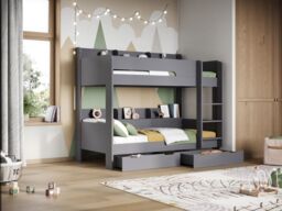 Flair Eddie Storage Bunk Bed in Grey - Size: Single - thumbnail 3