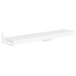 Berkfield Home Floating Wall Shelves 2 pcs White 120x23.5x3.8 cm MDF - thumbnail 8